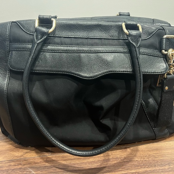 Rebecca Minkoff Baby Diaper Bag Black Gold Purse Knocked Up Collection - Picture 3 of 16